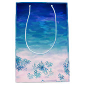 Blauwe Zee Beach Medium Cadeauzakje (Voorkant)