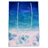 Blauwe Zee Beach Medium Cadeauzakje (Achterkant)