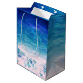 Blauwe Zee Beach Medium Cadeauzakje (Achterkant Gekanteld)