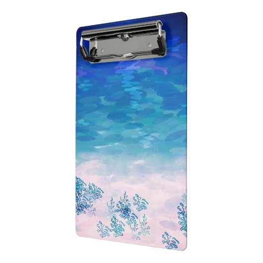 Blauwe Zee Beach Mini Klembord (Angled2)