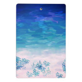 Blauwe Zee Beach Mini Klembord (Achterkant)