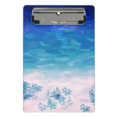 Blauwe Zee Beach Mini Klembord (Voorkant)