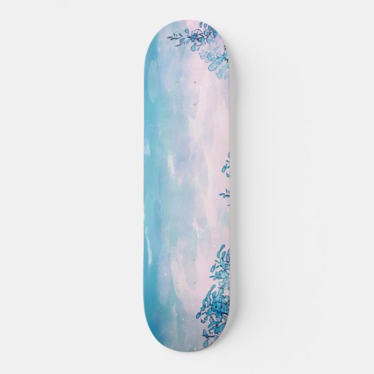 Blauwe Zee Beach Persoonlijk Skateboard (Voorkant)