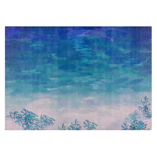 Blauwe Zee Beach  Snijplank (Voorkant)