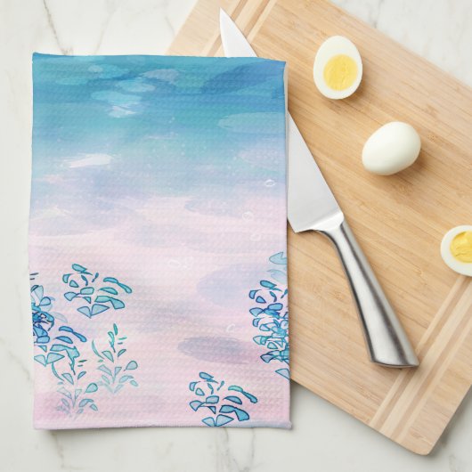 Blauwe Zee Beach Theedoek (Quarter Fold)