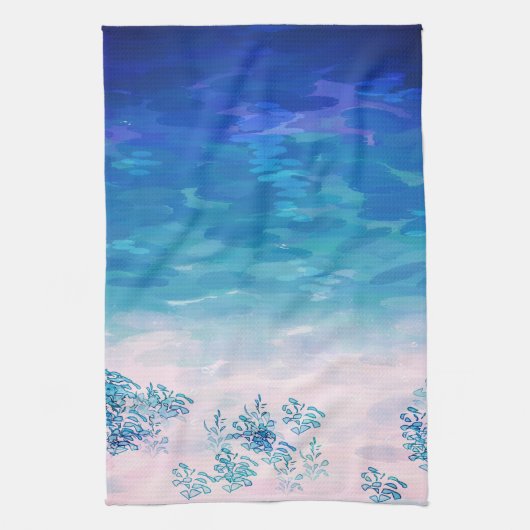 Blauwe Zee Beach Theedoek (Verticaal)