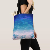 Blauwe Zee Beach Tote Bag (Dichtbij)
