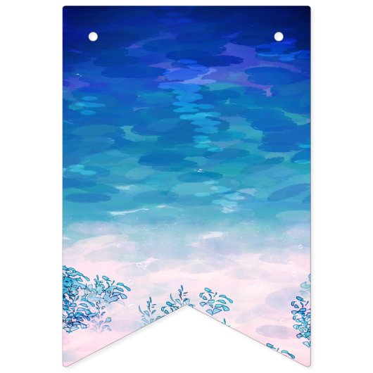 Blauwe Zee Beach Vlaggetjes (Derde vlag)