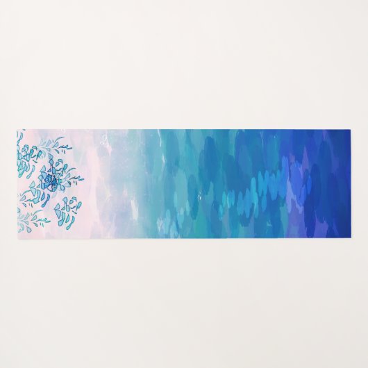 Blauwe Zee Beach Yogamat (Achterkant (horizontaal))