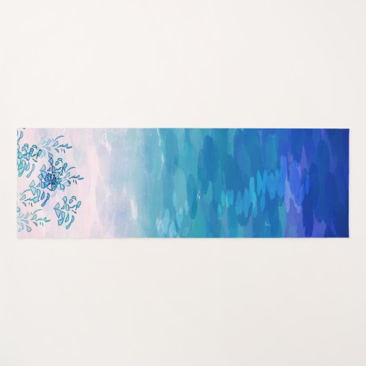 Blauwe Zee Beach Yogamat (Voorkant (horizontaal))