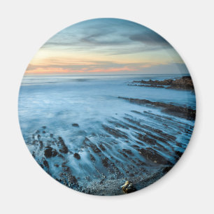 Blauwe zee bij zonsondergang, Californië Magneet