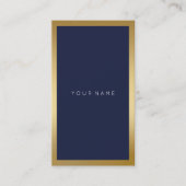Blauwe zee Golden Lijst Minimale Abstracte vertica Visitekaartje (Voorkant)