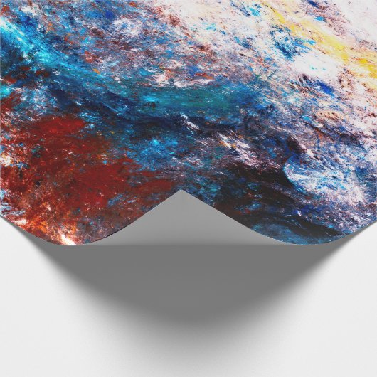 Blauwe zee golf. Kunstmatige spetters van heldere  Cadeaupapier (Hoek)