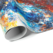 Blauwe zee golf. Kunstmatige spetters van heldere  Cadeaupapier (Rol Hoek)