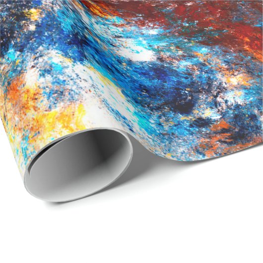 Blauwe zee golf. Kunstmatige spetters van heldere Cadeaupapier (Rol Hoek)