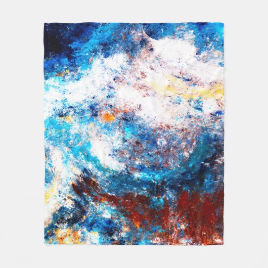 Blauwe zee golf. Kunstmatige spetters van heldere Fleece Deken (Voorkant)