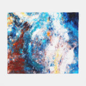 Blauwe zee golf. Kunstmatige spetters van heldere Fleece Deken (Voorkant (Horizontaal))