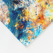 Blauwe zee golf. Kunstmatige spetters van heldere Fleece Deken (Hoek)