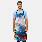 Blauwe zee golf. Kunstmatige spetters van heldere  Schort (Gedragen)