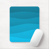 Blauwe zee golven muismat (Met muis)