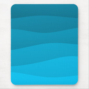 Blauwe zee golven muismat
