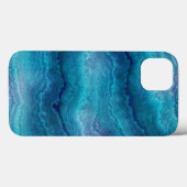 Blauwe Zee groene geagattextuur Case-Mate iPhone Case (Achterkant (horizontaal))