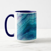 Blauwe Zee groene geagattextuur Mok (Links)