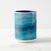Blauwe Zee groene geagattextuur Mok (Midden)