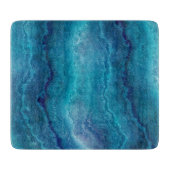 Blauwe Zee groene geagattextuur Snijplank (Voorkant)