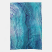 Blauwe Zee groene geagattextuur Theedoek (Verticaal)
