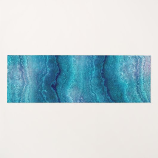 Blauwe Zee groene geagattextuur Yogamat (Voorkant (horizontaal))