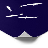 blauwe zee haaien poster (Hoek)