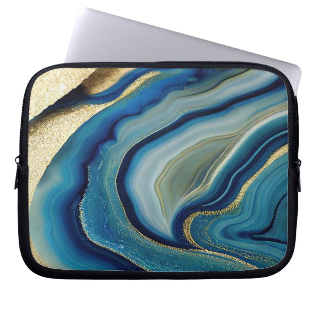 Blauwe Zee Laptop Sleeve (Voorkant)