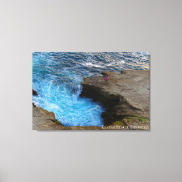 Blauwe Zee Oceaan Draaikolk Landschap Foto Indones Canvas Afdruk