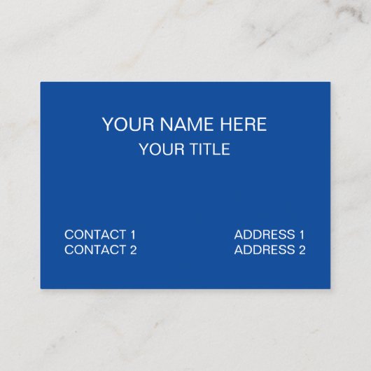 Blauwe Zee Oceaan Visitekaartje (Achterkant)