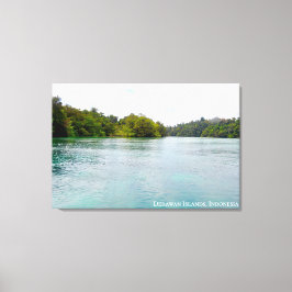 Blauwe Zee Oceaan Waterlichaam Landschap Reis Foto Canvas Afdruk