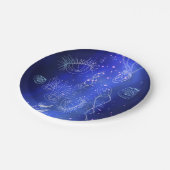 Blauwe zee onderwater kwal wereld papieren bordje (Gekanteld)