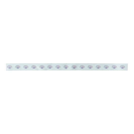 Blauwe zee schelpdieren satijnen lint (Voorkant)