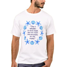 Blauwe zee schelpen en Starfish Beach thema