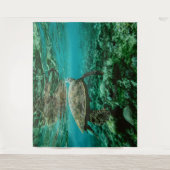 Blauwe zee schildpad wandkleed (Voorkant)