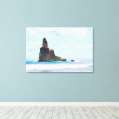 Blauwe Zee Stack Karst Landschap Foto Indonesië Canvas Afdruk (Insitu (Houten vloer))