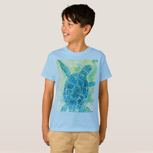 Blauwe Zee T-shirt (Voorkant volledig)