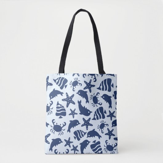 Blauwe Zee Tote Bag (Voorkant)