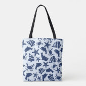 Blauwe Zee Tote Bag (Achterkant)