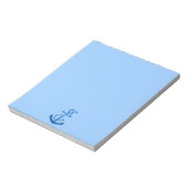 Blauwe zee van het schip Anchor Nautical Marine Th Notitieblok (Linkerzijde)