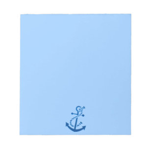 Blauwe zee van het schip Anchor Nautical Marine Th Notitieblok