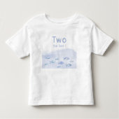 Blauwe zee vis 2de verjaardagsfeestje  kinder shirts (Voorkant)