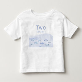 Blauwe zee vis 2de verjaardagsfeestje  kinder shirts