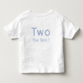 Blauwe zee vis 2de verjaardagsfeestje kinder shirts (Achterkant)