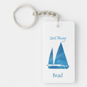 blauwe zee weg sleutelhanger